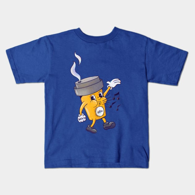 Coffe cup takeaway Kids T-Shirt by Sasshhaaaart